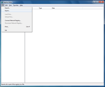 RegEdit Export
