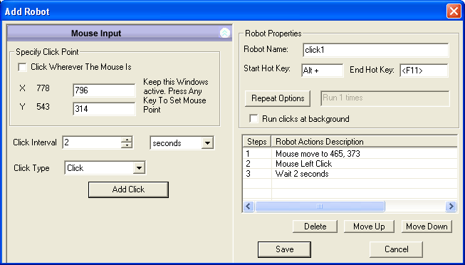 Auto Clicker Asoftech 2.1 screenshot