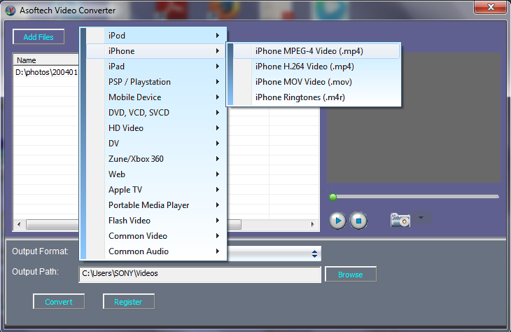 PocketVideo video converter