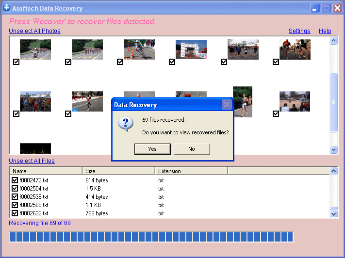 Recover old photo video files