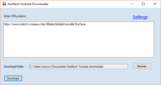 Twitch video downloader