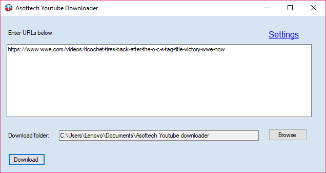 WWE video downloader