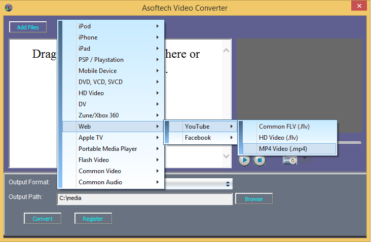 Convert MKV videos for Facebook