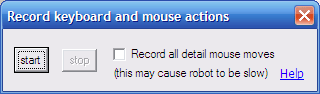 Record mouse clicks